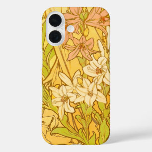 Coque Pour iPhone 16 Fleurs de lys Art nouveau d'Alphonse Mucha