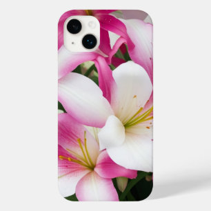 Coque Case-Mate iPhone fleurs de lys blanc et rose