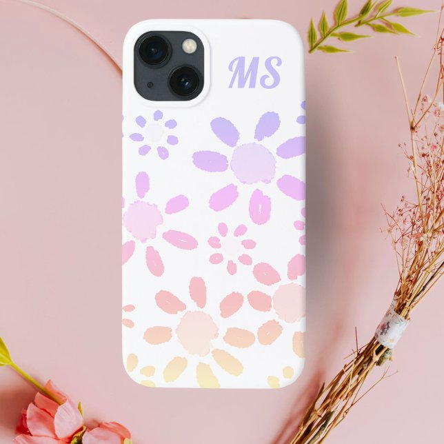 Coques Case-Mate iPhone Fleurs de marguerite rose (Créateur téléchargé)