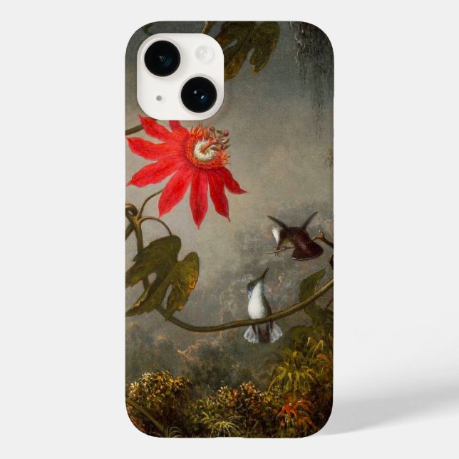 Coques Case-Mate iPhone Fleurs de passion avec tête de colibris (Verso)
