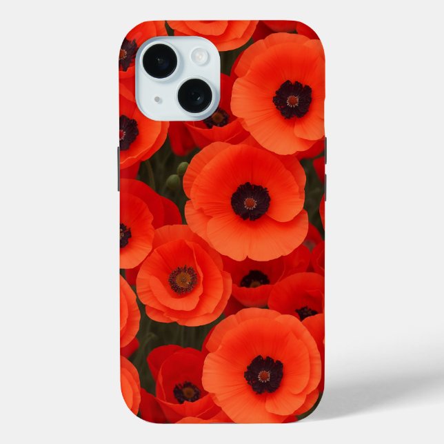Coques Case-Mate iPhone Fleurs de pavot design (Verso)
