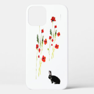 Etui iPhone Case-Mate Fleurs de pavot lapin Art lapin