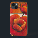 Coques Pour iPhone Fleurs de pavot sur l'arrière - plan bronzage et<br><div class="desc">Vous pouvez presque sentir la texture des pétales sur ces fleurs de pavot peintes par Tim O'Toole. Elles se mélangent parfaitement avec l'arrière - plan bronzage et orange, créant une vision magnifiquement poétique. Achetez-la pour votre maison ou donnez-la comme cadeau !</div>