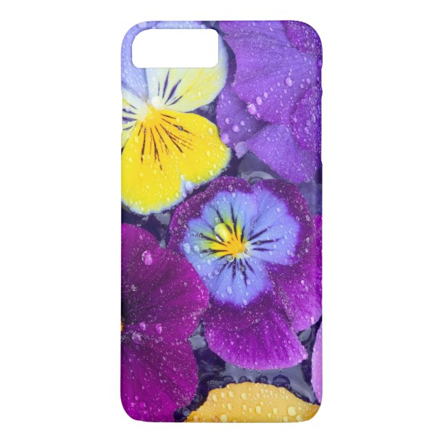 Coques Case-Mate iPhone Fleurs de pensée flottant dans un bain d'oiseau av (Dos)