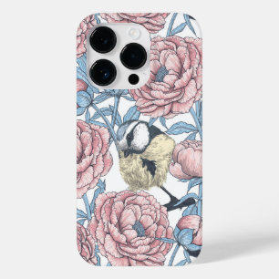 Coque Case-Mate iPhone Fleurs de pivoines et oiseaux