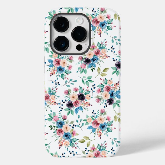 Coques Case-Mate iPhone Fleurs de printemps colorées motif (Verso)
