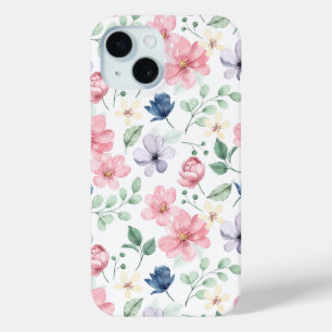 Coque Case-Mate iPhone Fleurs de printemps et Motif Feuille