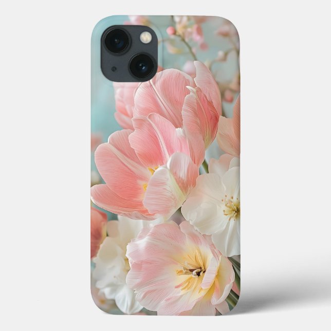 Coques Case-Mate iPhone Fleurs de printemps pastel doux Design Flore délic (Verso)