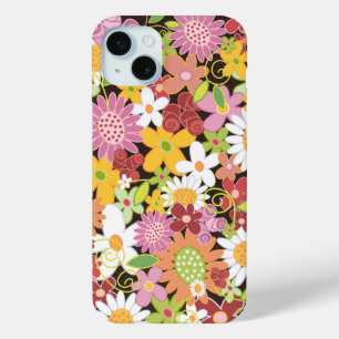 Coque Case-Mate iPhone Fleurs de printemps rose blanc coloré Jardin Chic