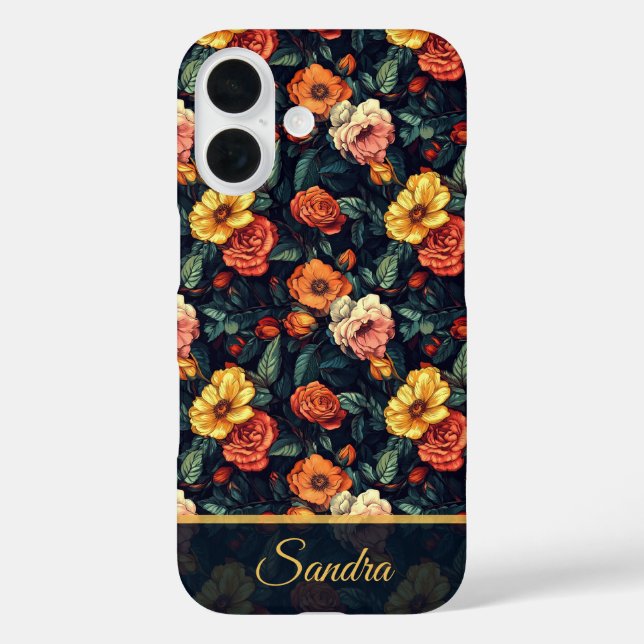 Coques Case-Mate iPhone Fleurs de rose personnalisées pour fête d'annivers (Verso)