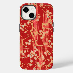 Coque Case-Mate iPhone FLEURS DE SAKURA ROUGE Modèle floral japonais anti