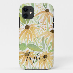 Case-Mate iPhone Case Fleurs de soleil aquarelle, Art botanique