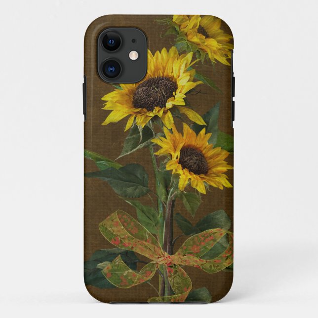 Coques Case-Mate iPhone Fleurs de soleil liées (Dos)