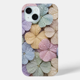 Coque Case-Mate iPhone Fleurs de Trèfle Pastel Baignées de Rosée Esthétiq