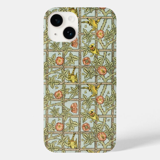 Coques Case-Mate iPhone Fleurs de treillis Antique Victorien William Morri (Verso)