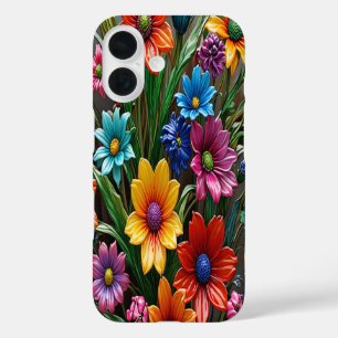 Fleurs de verre colorées #1 - iPhone 16 Coques
