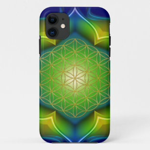 Coque iPhone 11 FLEURS DE VIE / Blume des Lebens - Mandala V