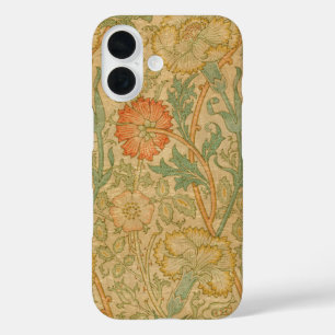 Coque Pour iPhone 16 Fleurs décoratives dorées