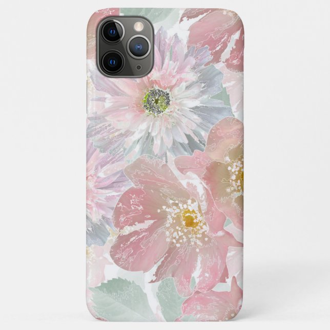 Coques Case-Mate iPhone Fleurs délicates à l'aquarelle. (Dos)