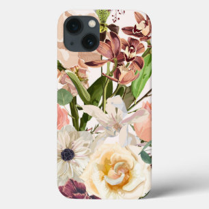 Case-Mate iPhone Case Fleurs dessinées à la main de manière détaillée.