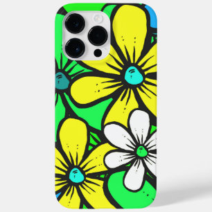 Coque Case-Mate iPhone Fleurs d'été assez brillantes Bleu Jaune et Vert