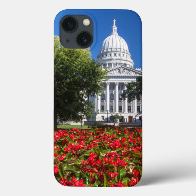 Coques Case-Mate iPhone Fleurs devant le bâtiment du Capitole de l'État (Verso)
