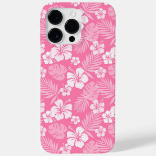 COQUE Case-Mate iPhone FLEURS D'HIBISCUS ROSE ET BLANC
