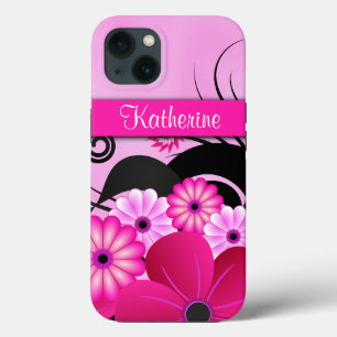 Etui iPhone Case-Mate Fleurs d'Hibiscus rose Fuchsia vives