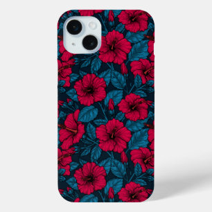 Coque Case-Mate iPhone Fleurs d'hibiscus rouges