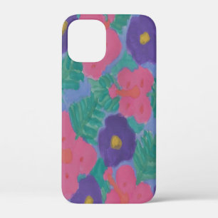Coque iPhone 12 Mini Fleurs d'Hibiscus tropicaux