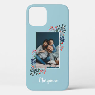 Case-Mate iPhone Case Fleurs d'hiver Photo Nom personnalisé
