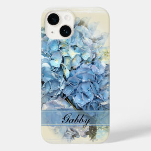 Coque Case-Mate iPhone Fleurs d'Hydrangée Bleue