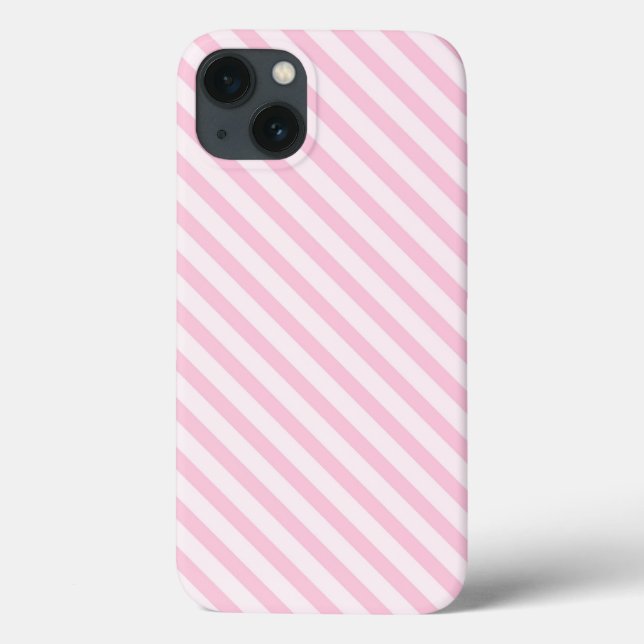 Coques Case-Mate iPhone Fleurs diagonales en bandes roses (Verso)