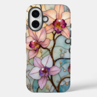 Fleurs d'Orchidée en Vitrail
