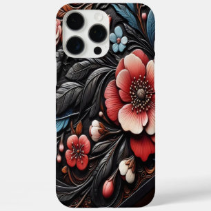 Coque iPhone 16 Pro Max Fleurs éclatantes et scène de branches