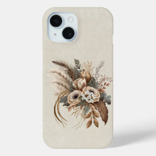 Coque Case-Mate iPhone Fleurs Élégantes Feuillage et plumes