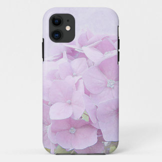 Coque iPhone 11 Fleurs en pastel d'hortensia