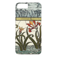 Fleurs en verre tendu avec bordure en tan