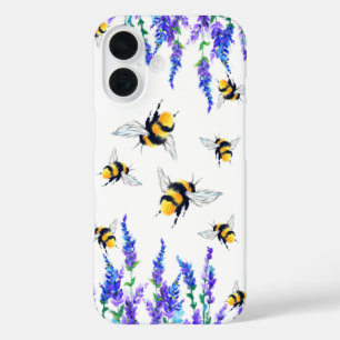 Coque Pour iPhone 16 Fleurs et abeilles Flying Spring