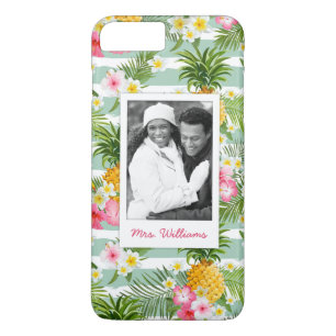 Coque Case-Mate Pour iPhone Fleurs et ananas Ajouter votre photo et votre nom