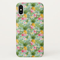 Fleurs et ananas tropicaux