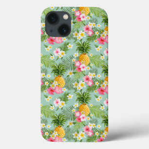 iPhone 13 Case Fleurs et ananas tropicaux