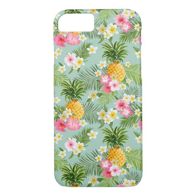 Coques Case-Mate iPhone Fleurs et ananas tropicaux (Dos)
