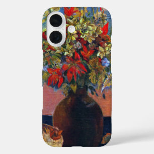 Coque Pour iPhone 16 Fleurs et Chats de Paul Gauguin, Beaux-Arts Vintag