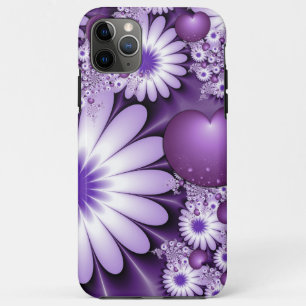 Case-Mate iPhone Case Fleurs et cœurs abstraits fractals de l'amour