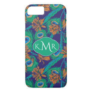 Coques Pour iPhone Fleurs et monogramme des plumes