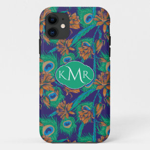 Coque Case-Mate iPhone Fleurs et monogramme des plumes