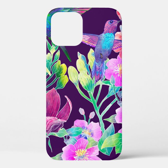 Coques Case-Mate iPhone Fleurs et oiseaux exotiques (Verso)