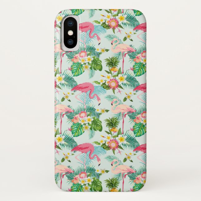 Coques Case-Mate iPhone Fleurs Et Oiseaux Tropicaux| Ajouter votre premier (Dos)
