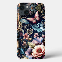 Fleurs et papillons de printemps antiques